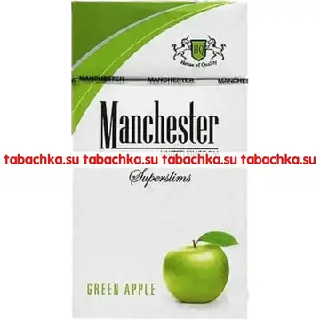Сигареты Manchester Green Apple Superslims Сигареты Manchester Green Apple Superslims
